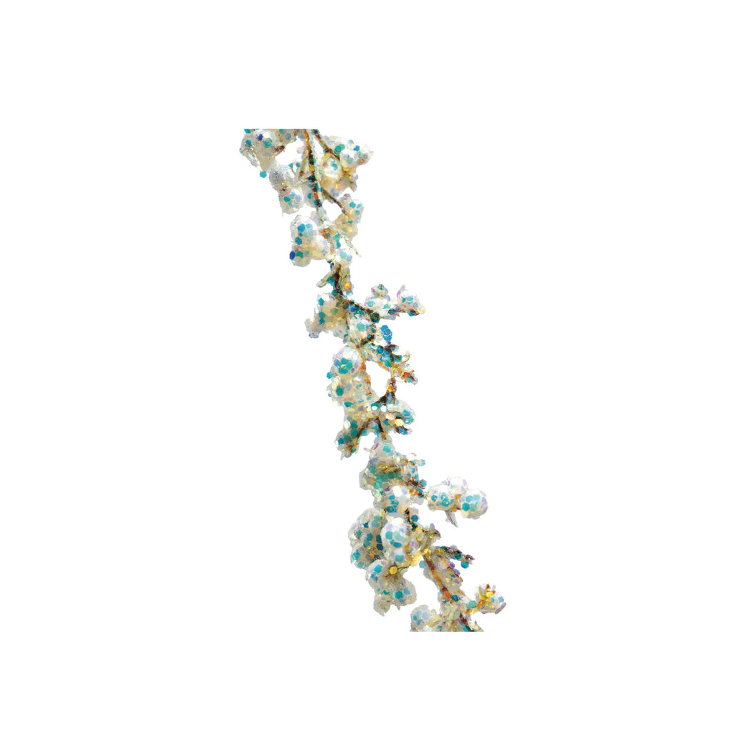 Foam Garland with Iridescent Glitter, Multi Color