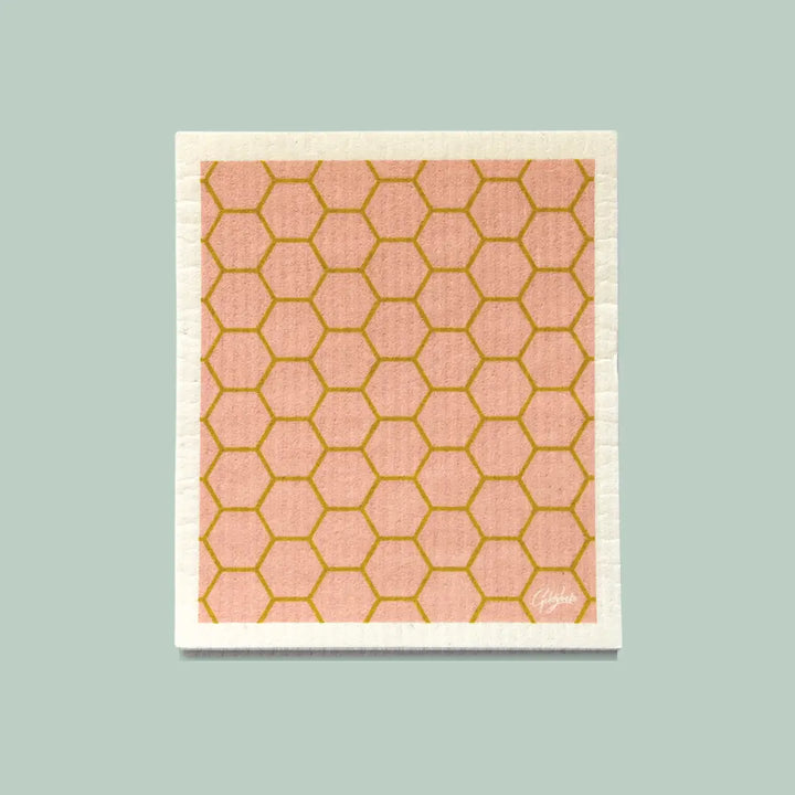 Honeycomb Rose Swedish Dishcloth