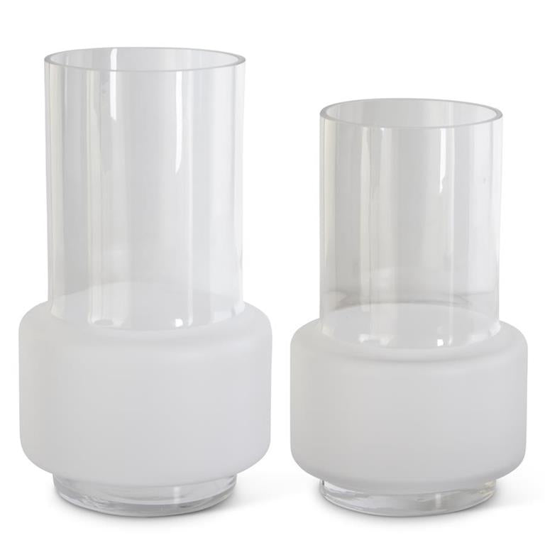 Clear Frosted Glass Vases