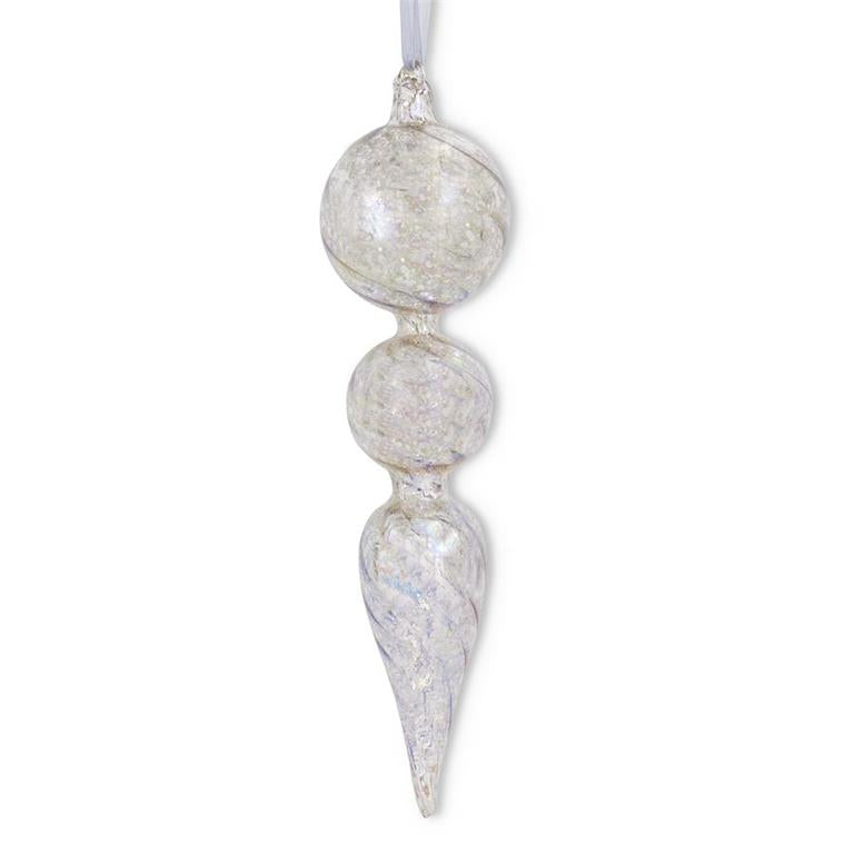 Silver Iridescent Mercury Finial Ornament