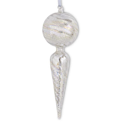 Silver Iridescent Mercury Finial Ornament
