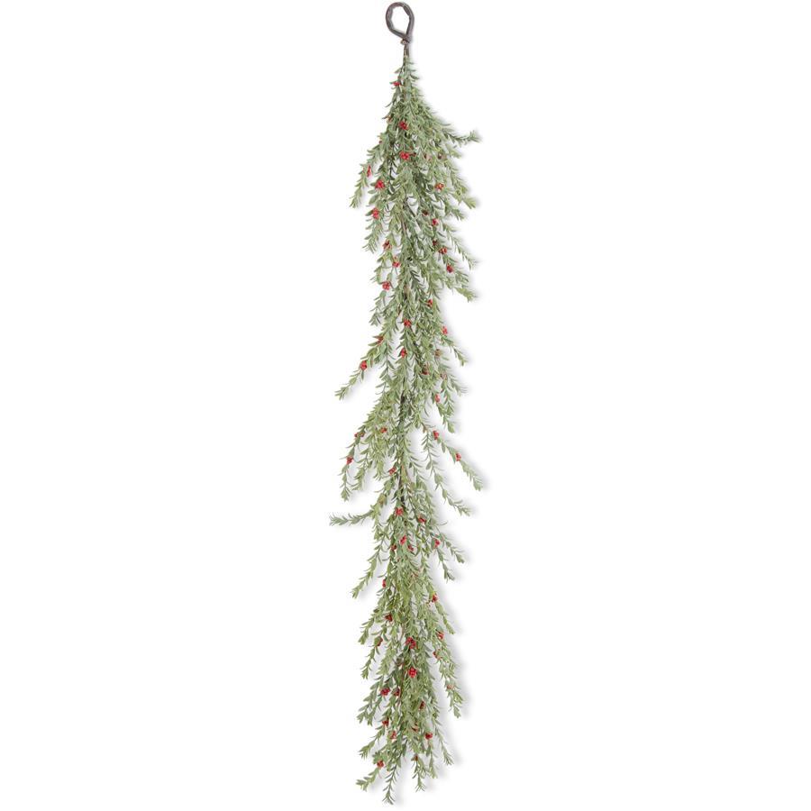 Real Touch Myrtle Garland w/Red Berries