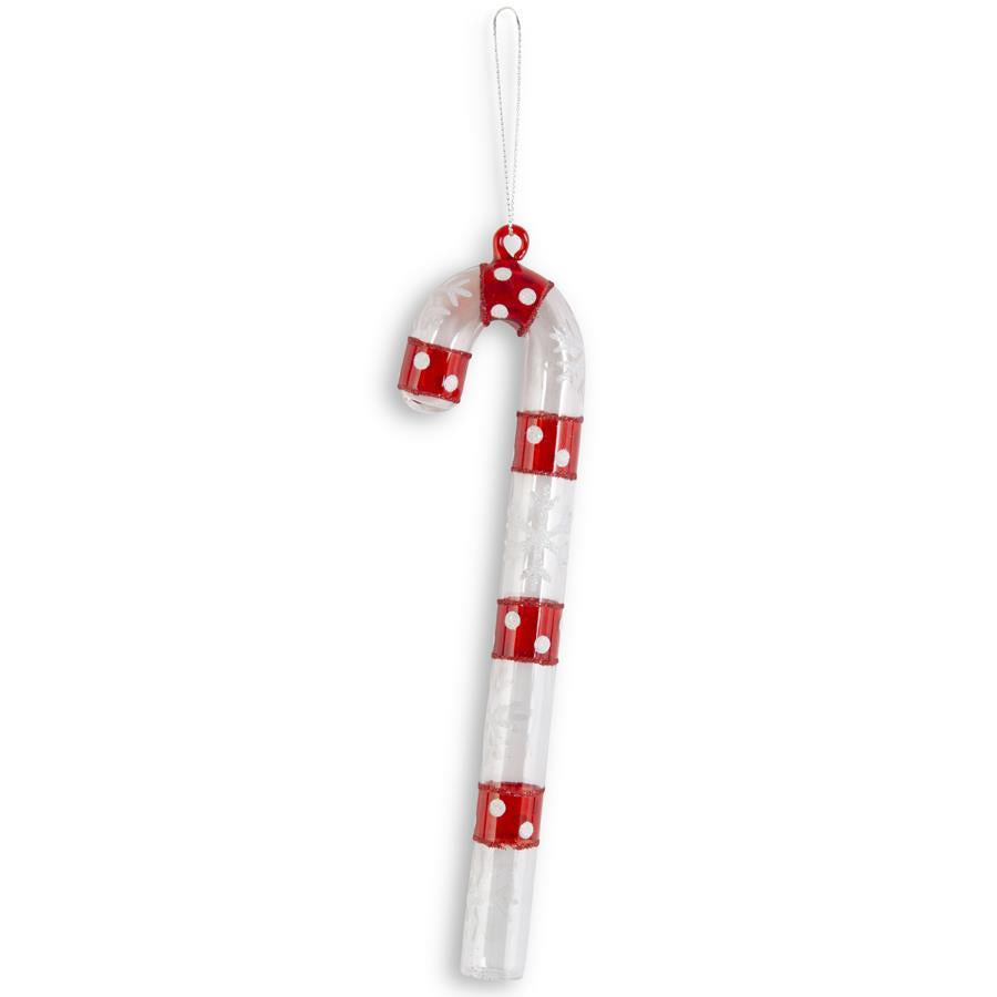 Candy Cane Glass Ornament