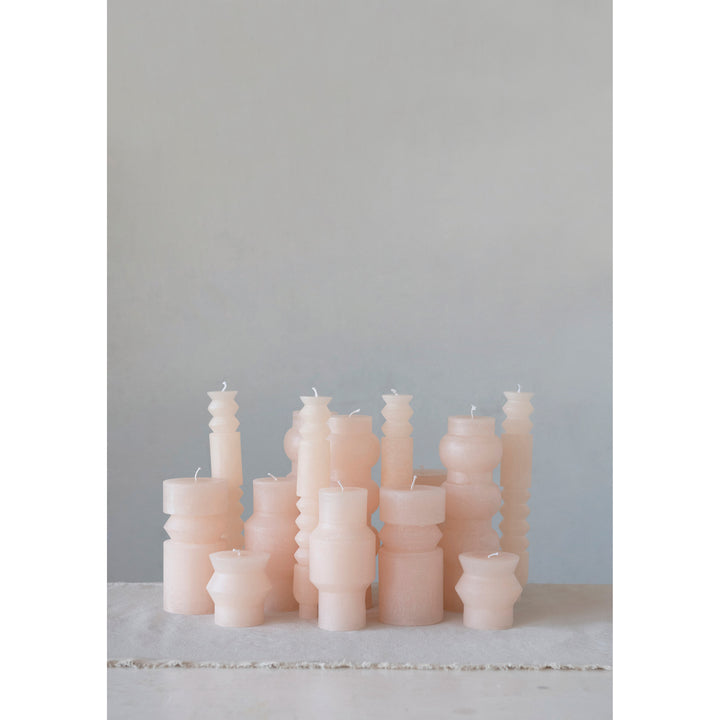 Unscented Totem Pillar Candle 3"x6", Blush
