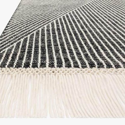 Magnolia Home By Joanna Gaines × Loloi Newton - NET-01 Charcoal / Ivory Rug