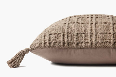 Taupe Knitted Pillow
