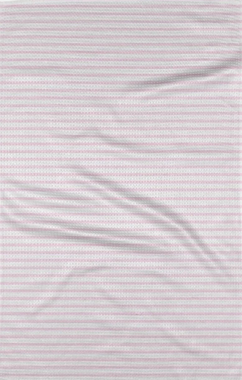 Pink Stripes Tea Towel