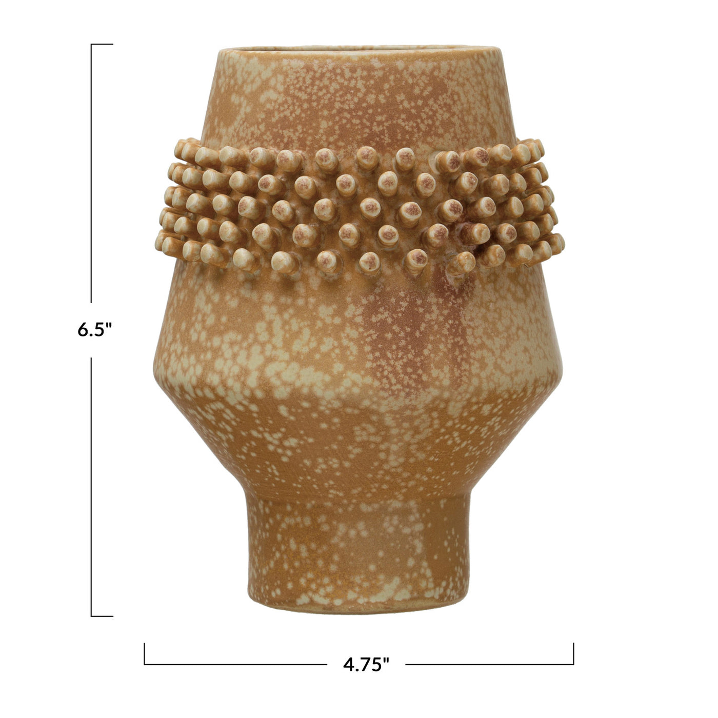 Stoneware Vase w/ Raised Dots