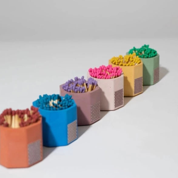 Colorful Match Holders w/ Striker