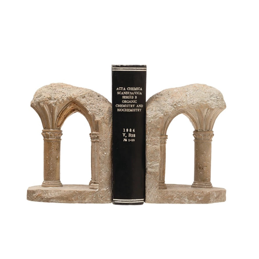 Distressed Archway Bookends Set of 2