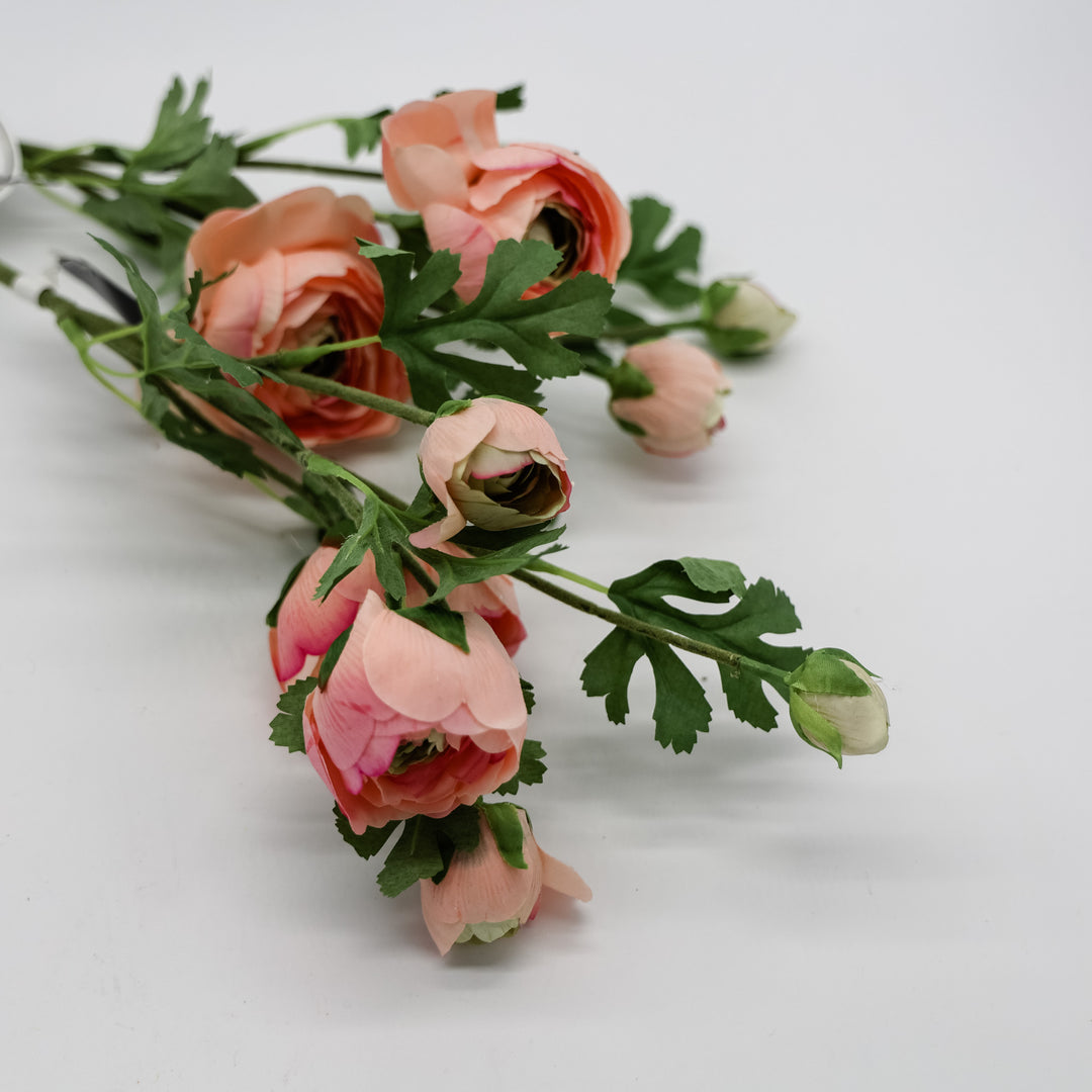 Pink Real Touch 5 Head Ranunculus Stem