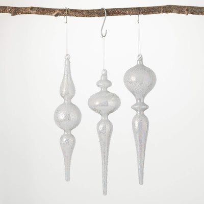 Lavender Pearl Finial Ornaments