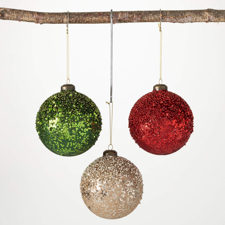 Round Glitter Ball Ornament