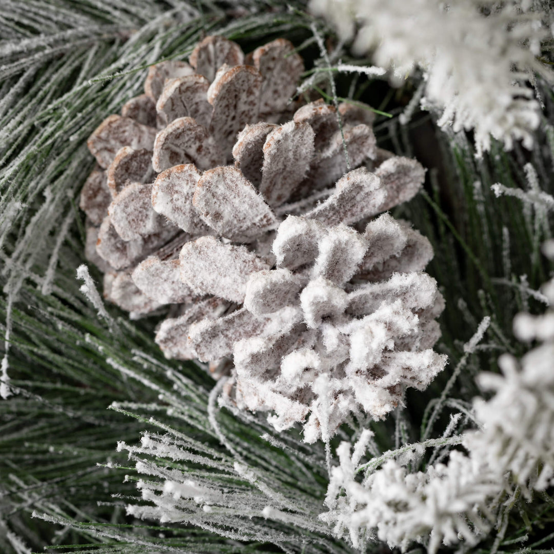 Flocked Pine Tree in Burlap