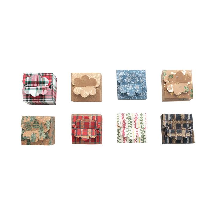 Handmade Recycled Printed Paper Interlocking Gift Box