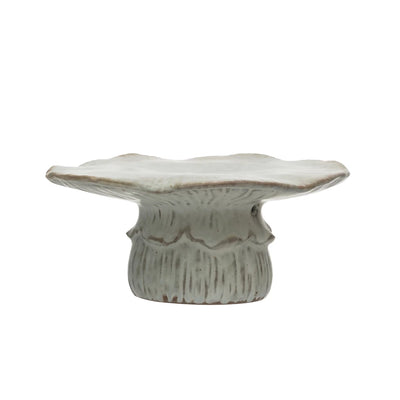 Stoneware Mushroom Shaped Pedestal