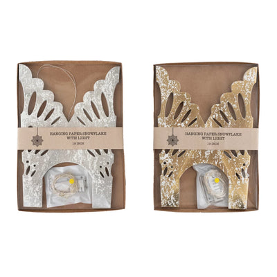 Paper Snowflake Ornament w/ LED Light String