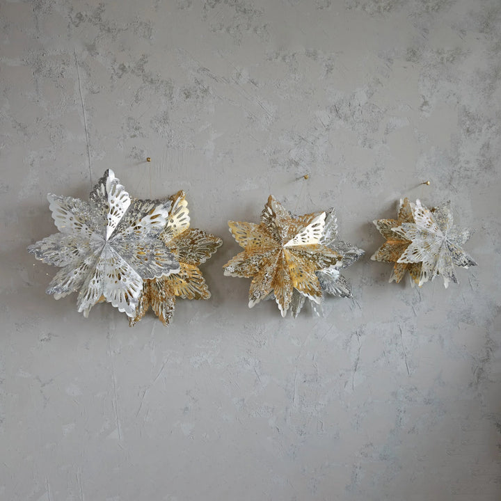 Paper Snowflake Ornament w/ LED Light String
